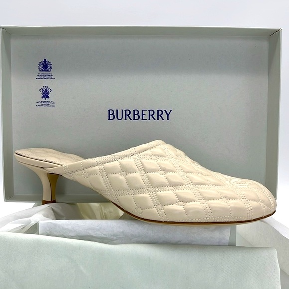 Burberry NWT Baby EKD Kitten Heel Mule - Picture 1 of 13